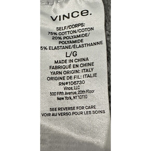 Vince Womens L Gray Open Front Cardigan Sweater Long Sleeve Pocket Soft Coatigan - Picture 6 of 7